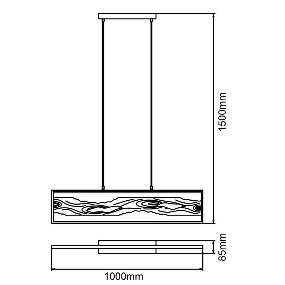 Led hanglamp Chaumont met hout Brilliant 4004353411786