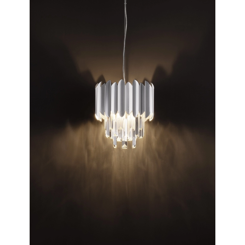 Hanglamp Magnolia chroom en kristal Ø 25cm