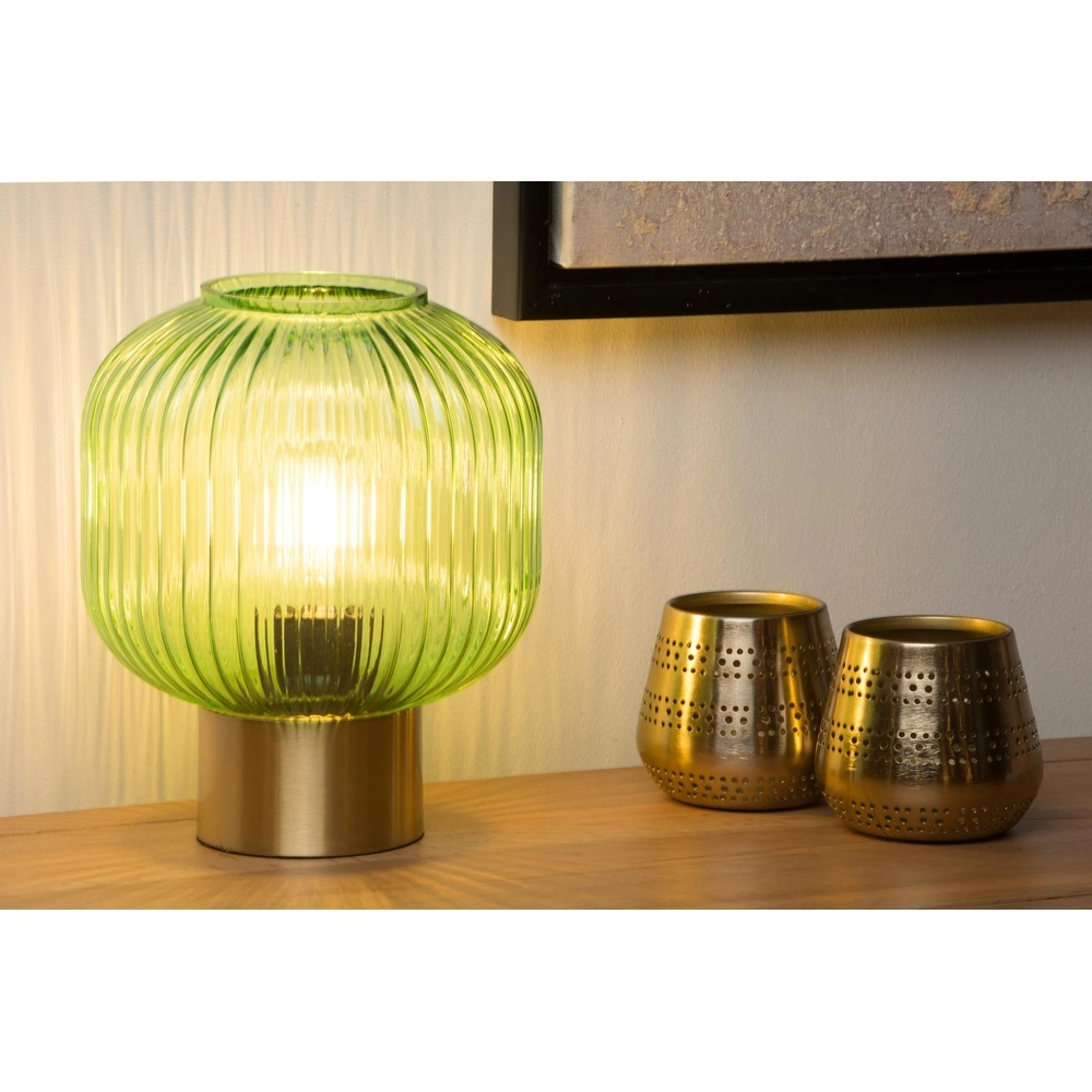 Tafellamp Maloto Ø 20cm groen Lucide 5411212451248
