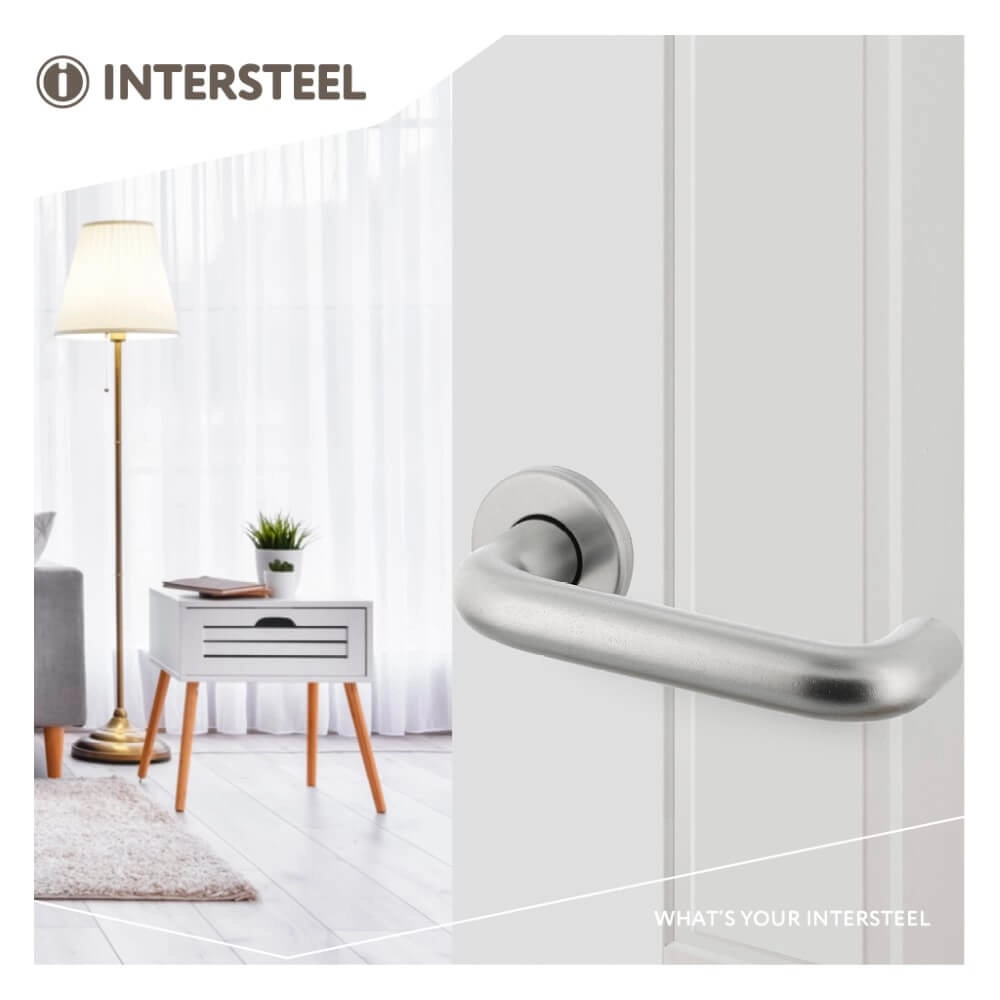 Deurklink Rond rond aluminium Intersteel 8714186068465