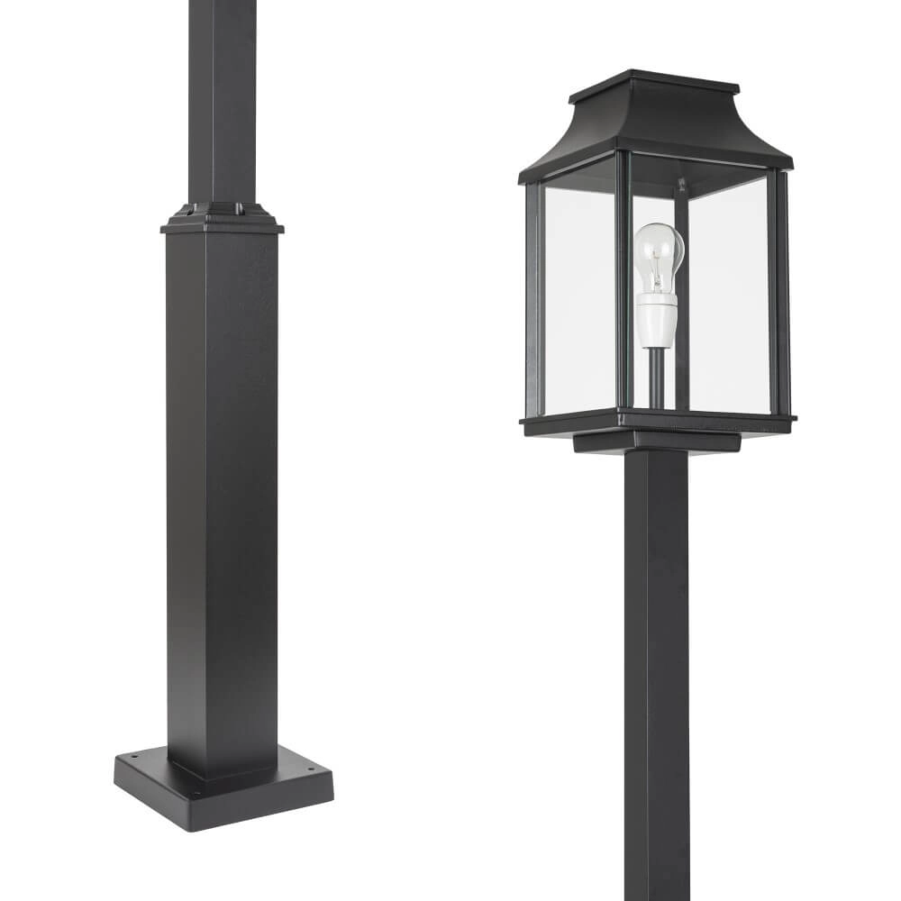 Zwarte lantaarn New York 236cm - zwart