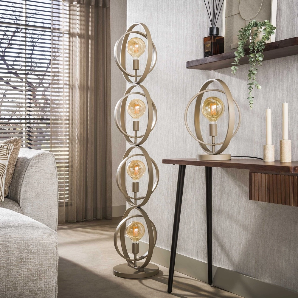 4-lichts zand vloerlamp Turn E27 - Ø 40cm Lyora 8716803513099
