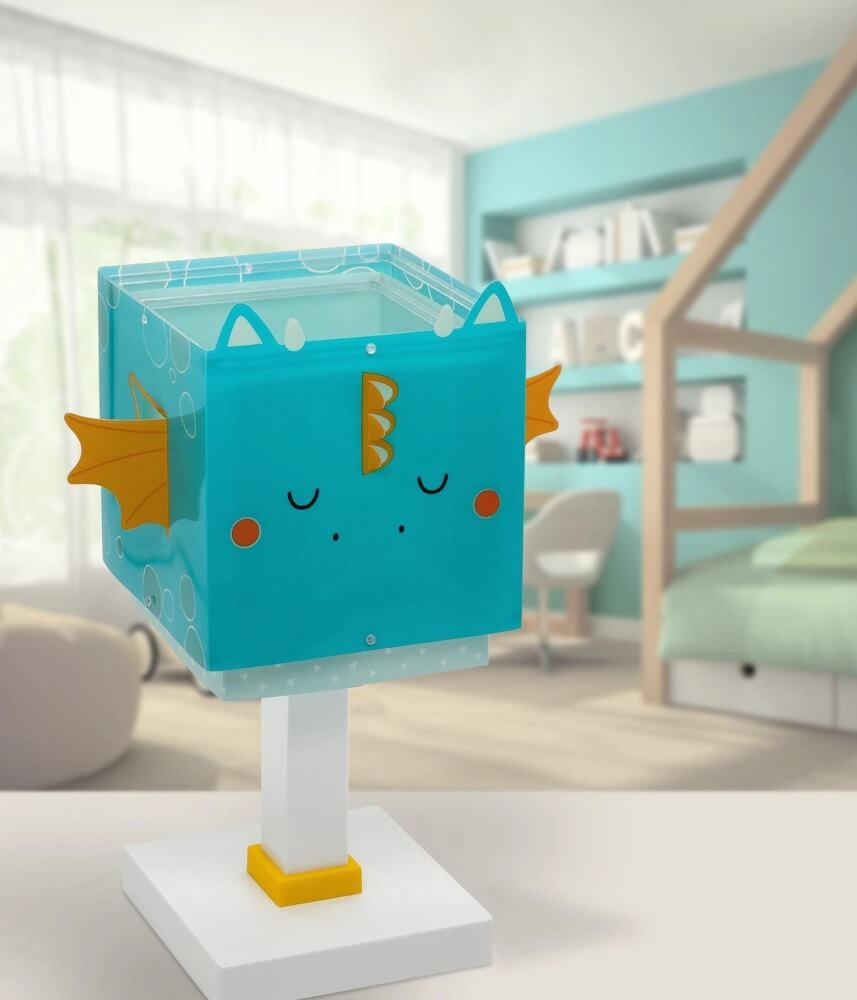 Design tafellamp Little Dragon blauw met wit Dalber 8420406643816