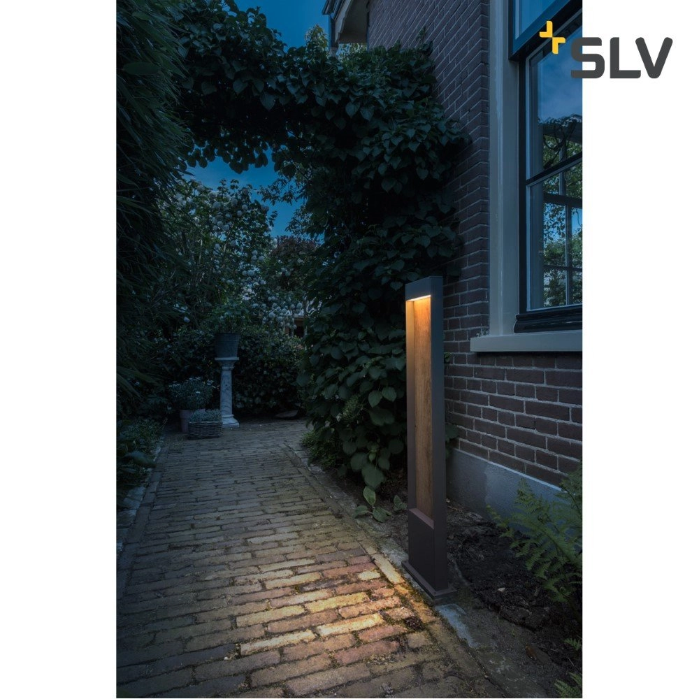 Design lamp met hout Flatt 100cm SLV 4024163231534