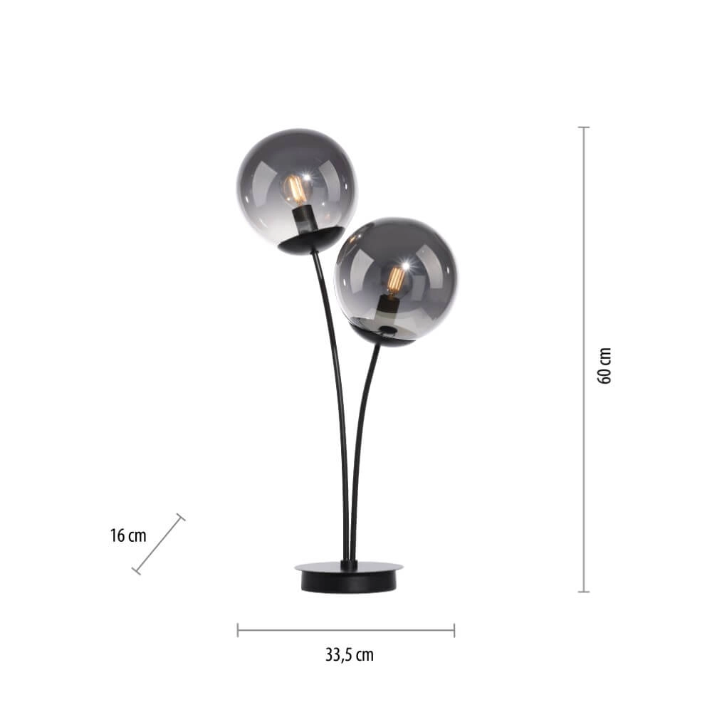 Tafellamp Big Widow zwart Just Light 4043689988401