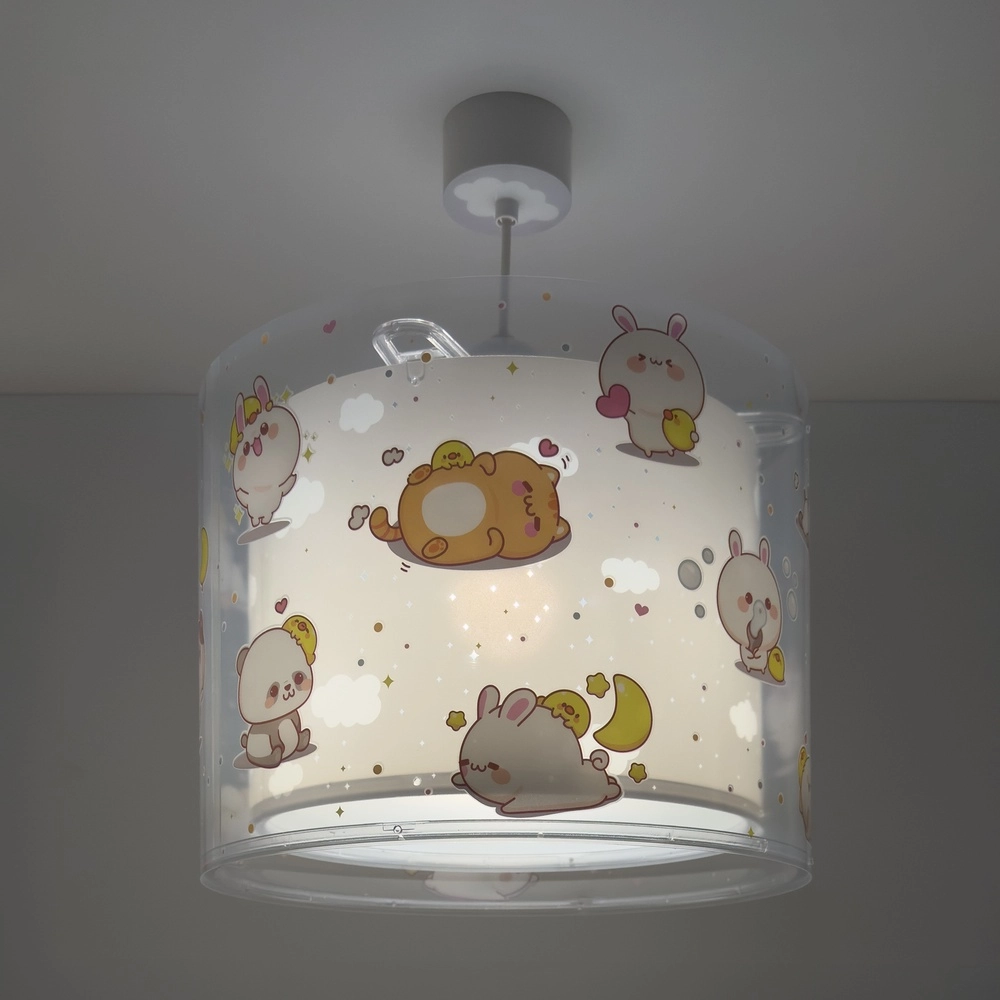 Kinder hanglamp Kawaii Friends grijs glow in the dark Dalber 8420406417622