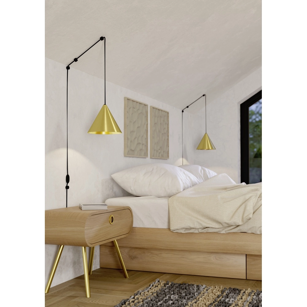 Flexibele hanglamp Narices Ø 18cm - goud - schakelaar Eglo 9008606281824