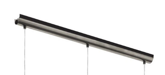 Eetkamer hanglamp Pinto Textil 3-lichts met smoke glas Eglo 9002759992866