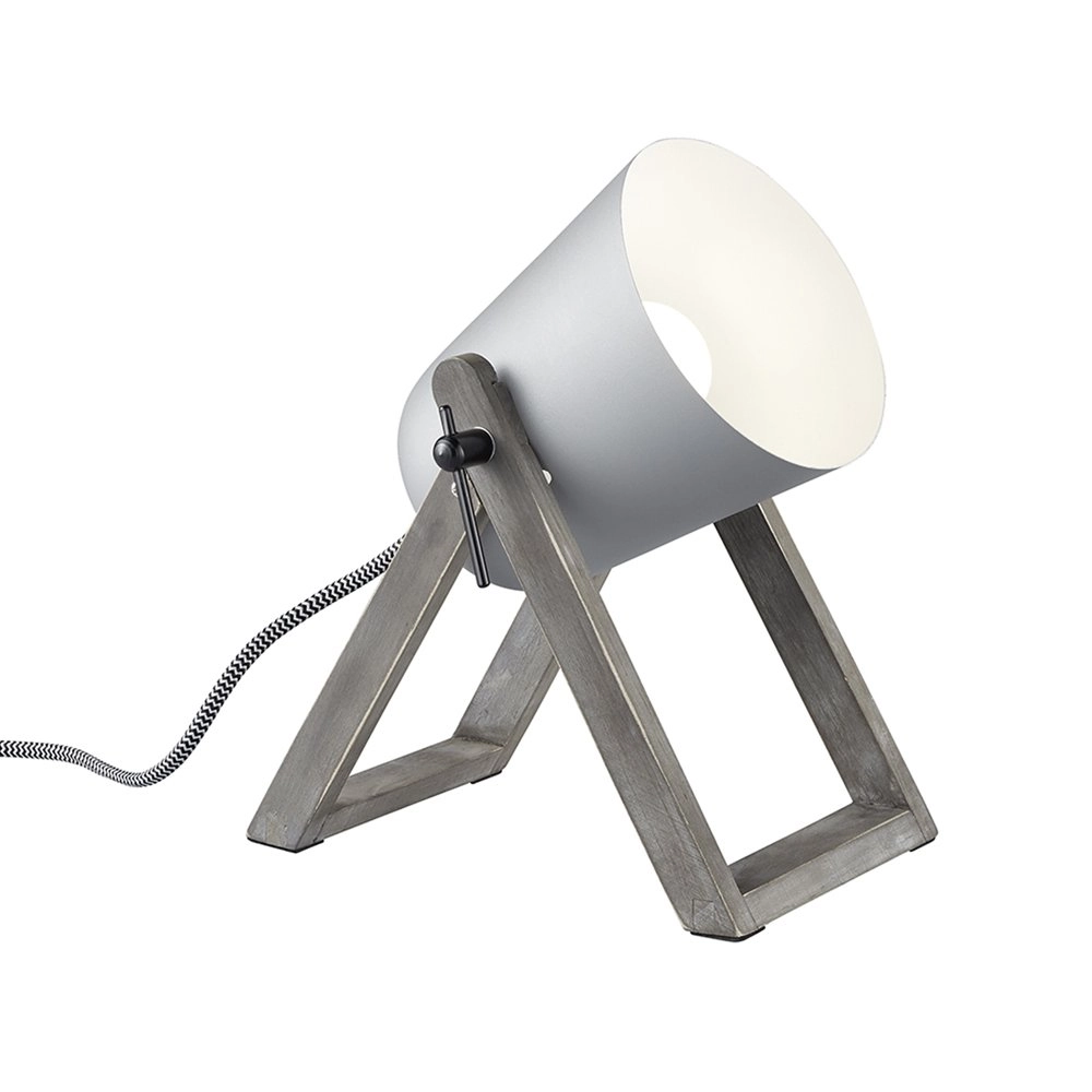 Stoere tafellamp Marc grijs Stoere tafellamp Marc grijs