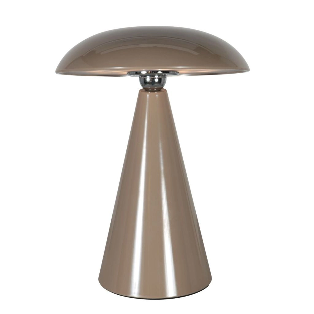 Oplaadbare tafellamp Mush bruin