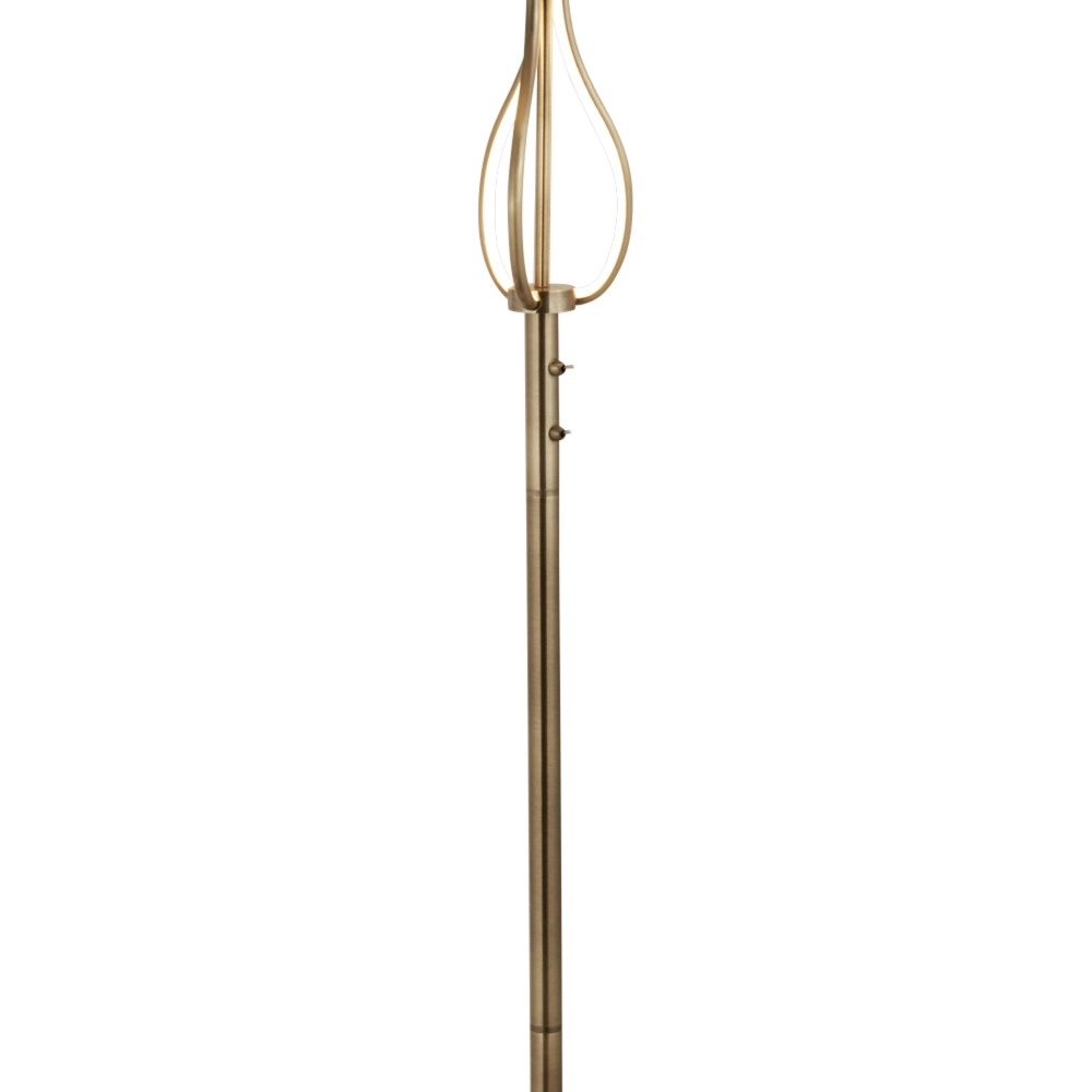 Staande schemerlamp Vegas bronsbruin met taupe Searchlight 5053423139302