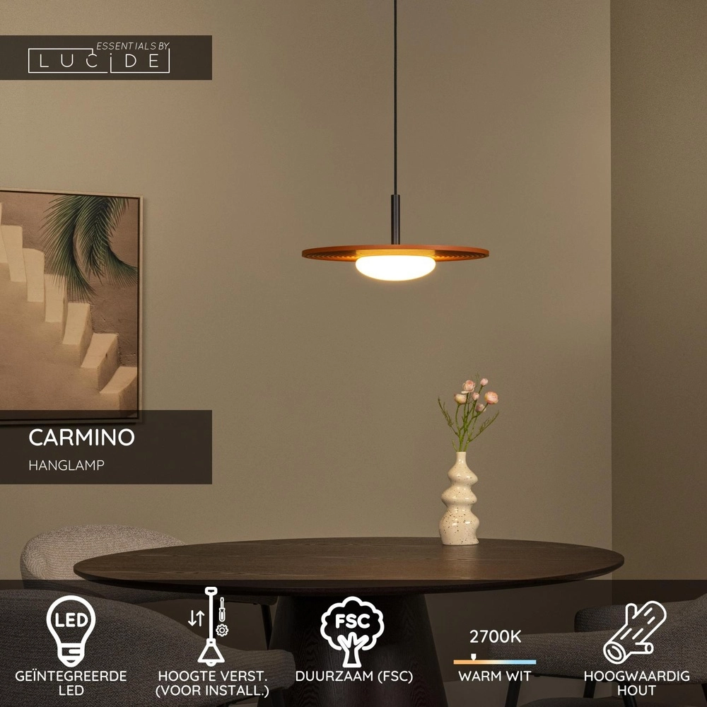 Design hanglamp Carmino terracotta Lucide 5411212771568