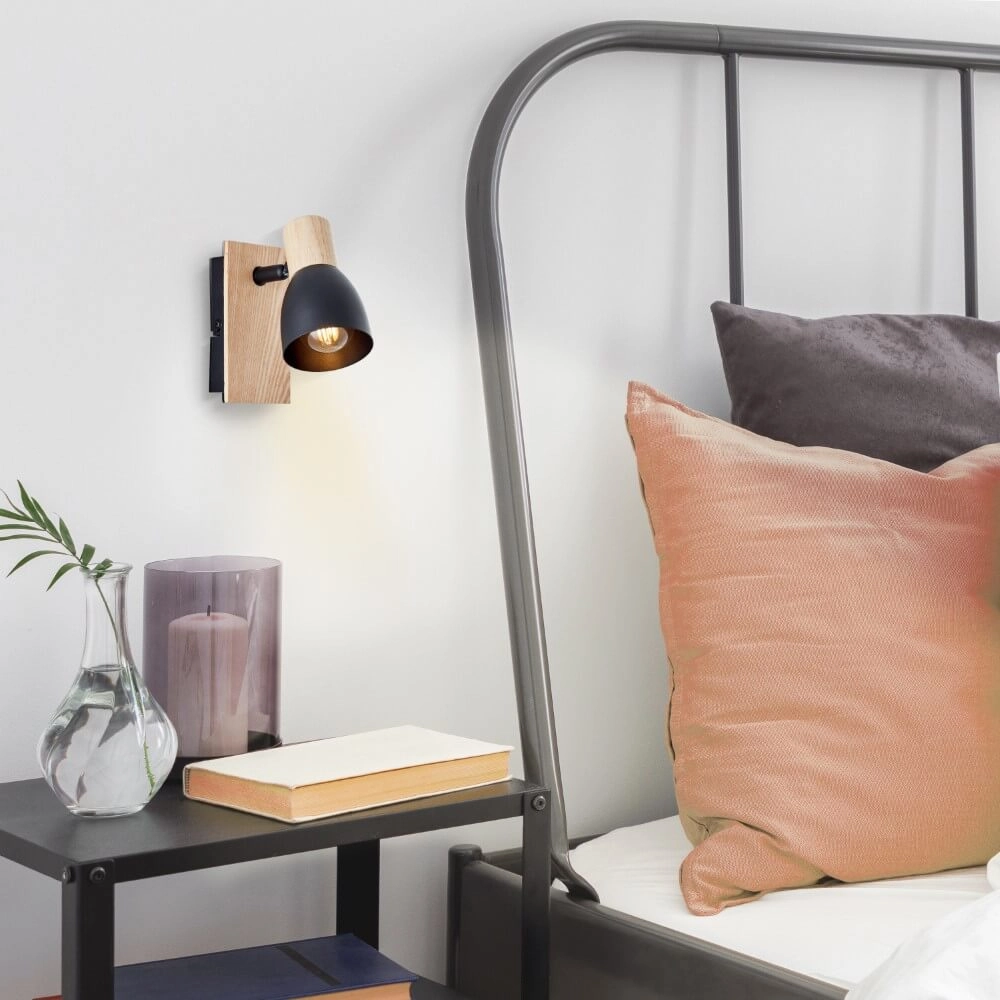 Wandlamp Daintree zwart Brilliant 4004353408663