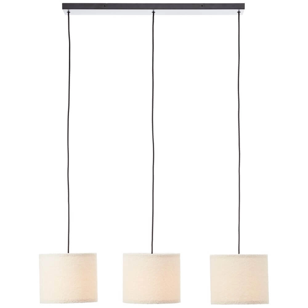 Creme hanglamp Teddy 3-lichts