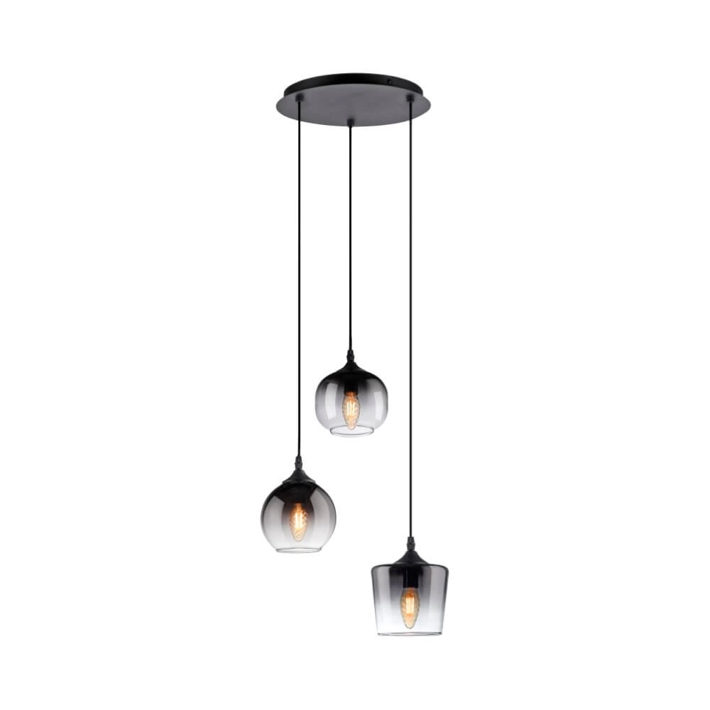 Zwarte hanglamp Zea 3-lichts Zwarte hanglamp Zea 3-lichts