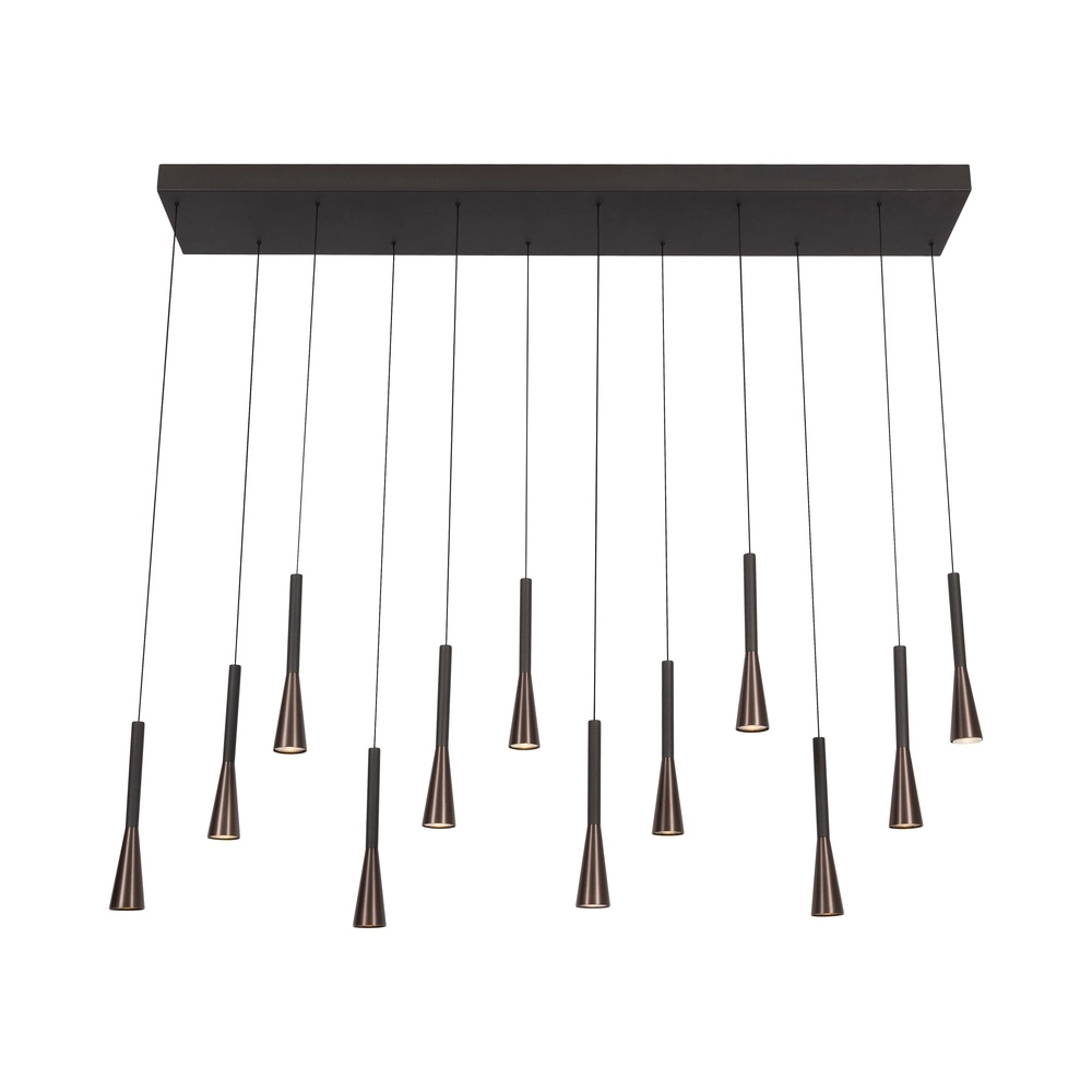 Design hanglamp Joakim 12-lichts koffie bruin