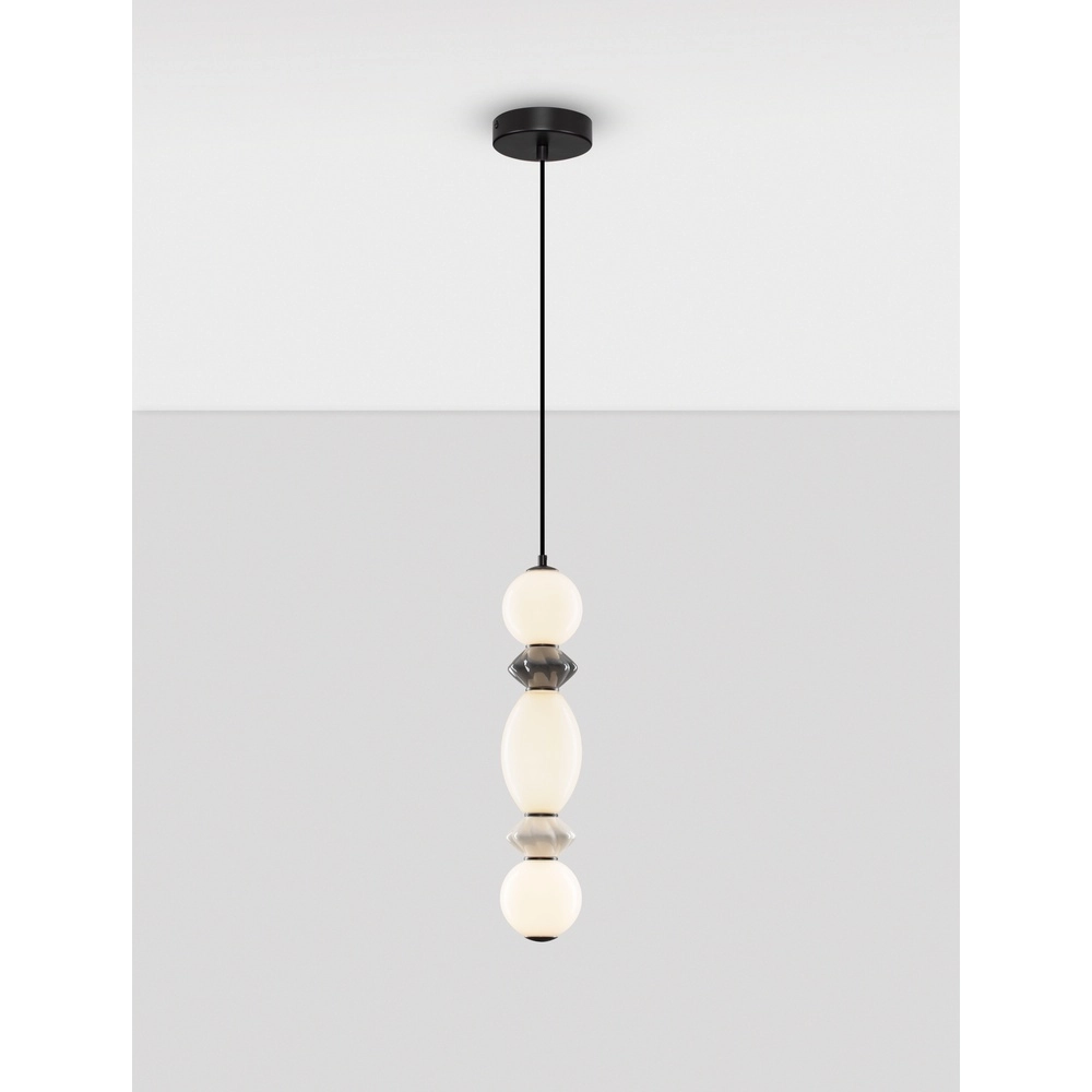 Hanglamp Pallina grijs - wit Lyora 5212017484000