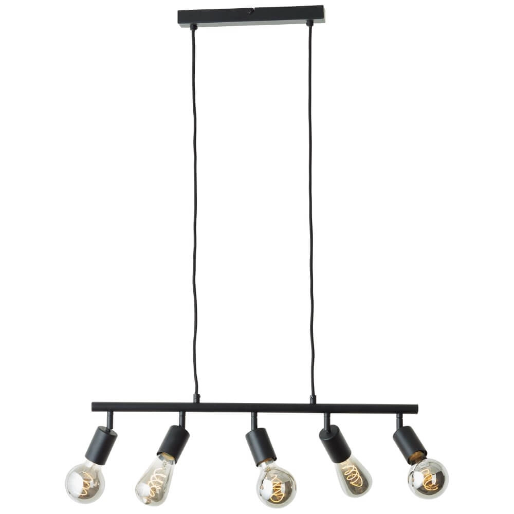 5-lichts hanglamp Tiffany richtbaar zwart Brilliant 4004353406393