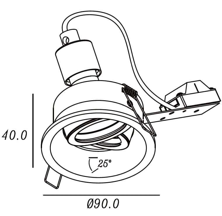 Ronde inbouwspot Roura champagne Artdelight 8720701103542