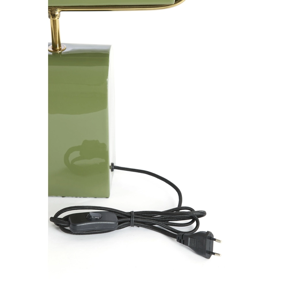 Lichtgroene bureaulamp Cardona met goud - 1x E27 Light & Living 8717807816261