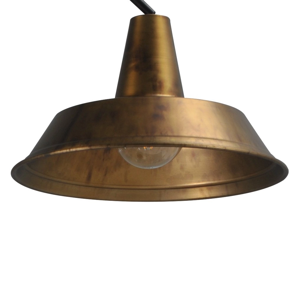 Retro vloerlamp Industria 186 zwart met bronsbruin Masterlight 8718121236025