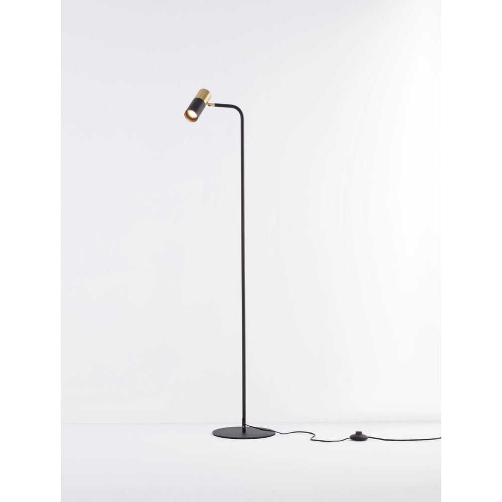 Vloerlamp Pongo zwart met goud