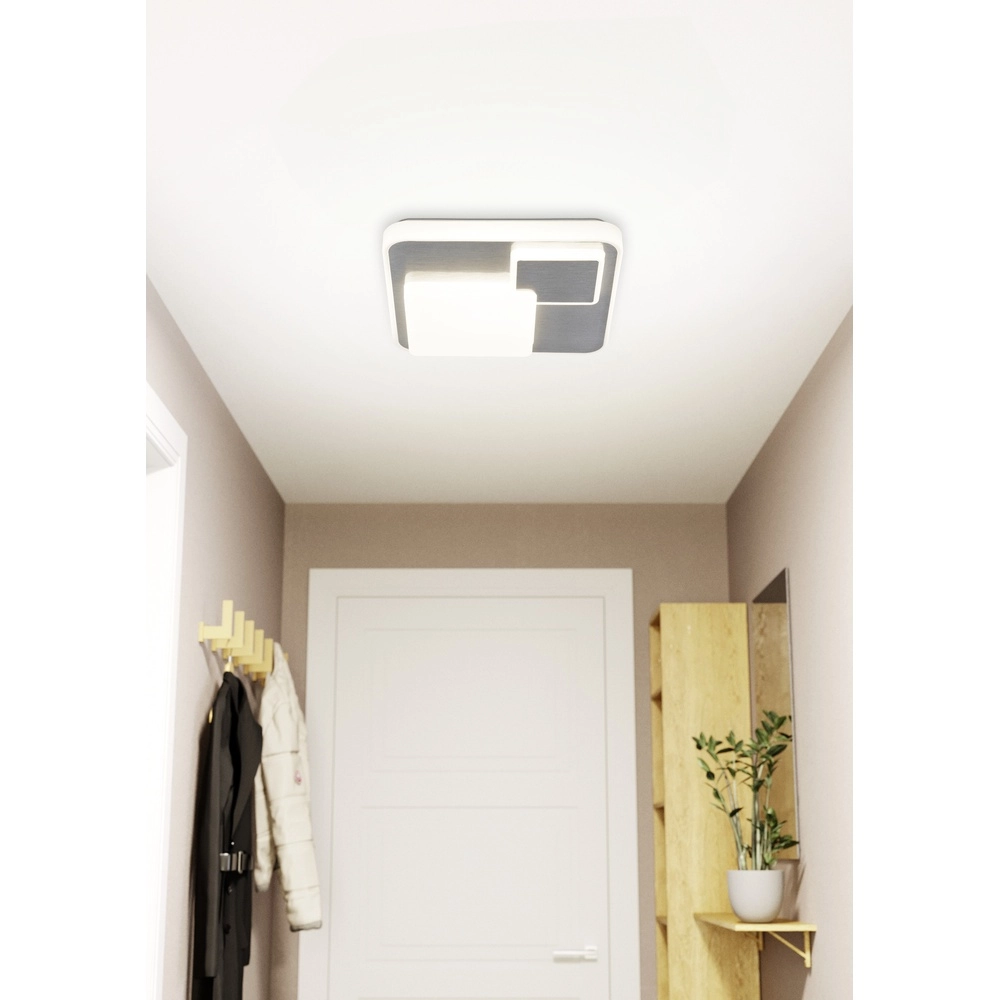 Moderne plafondlamp Lepreso wit vierkant Eglo 9002759756666