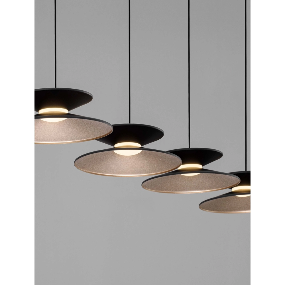 Design hanglamp Morfi recht 5-lichts zwart Lyora 5212017458490