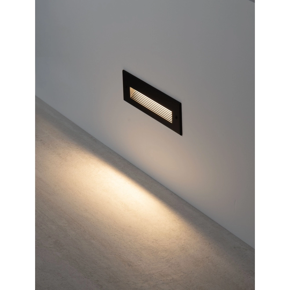 Inbouwlamp Polka 25cm zwart