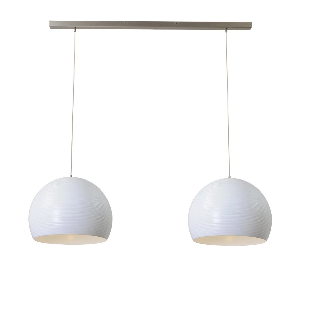 Witte eetkamer hanglamp Concepto 2x40