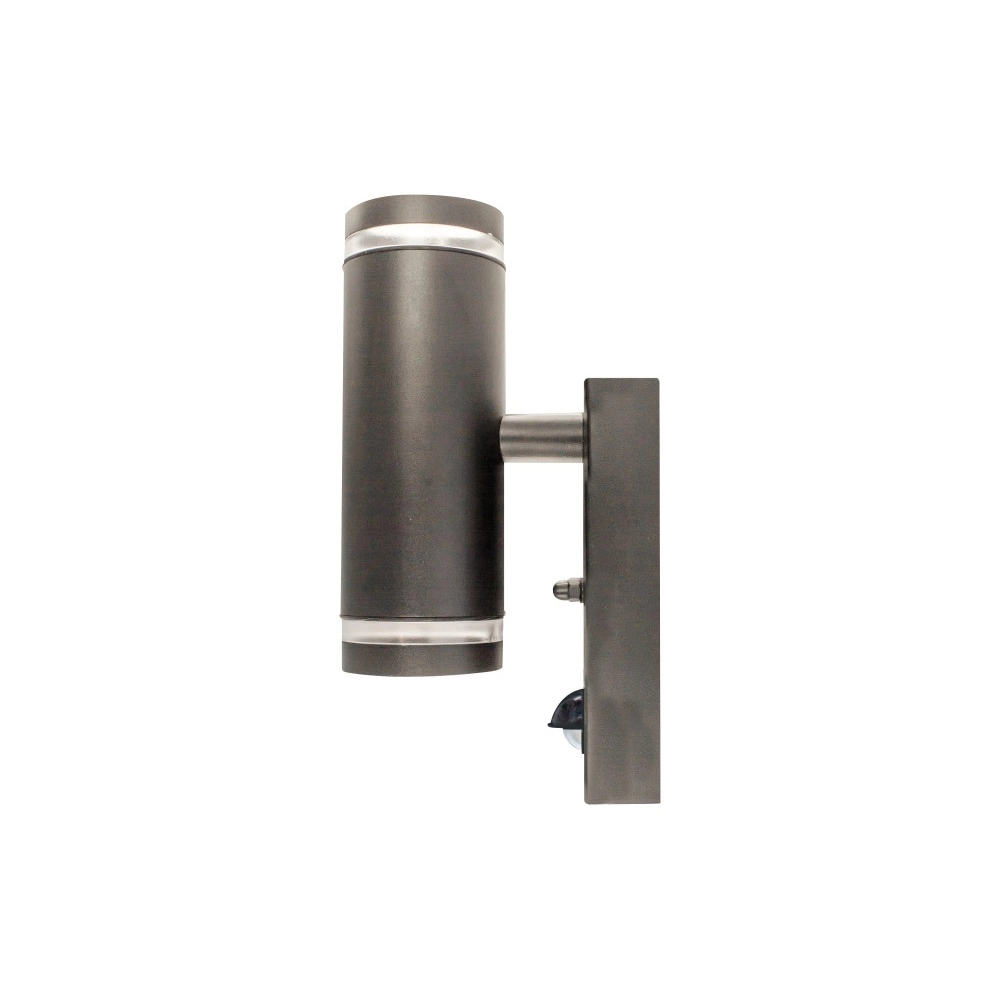 Dubbele wandspot met sensor Opden Antraciet - 2x GU10 Lyora 5055788294849