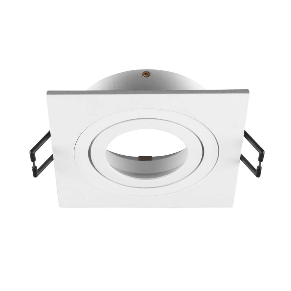 Inbouwring New Tria 75 vierkant wit - zonder fitting