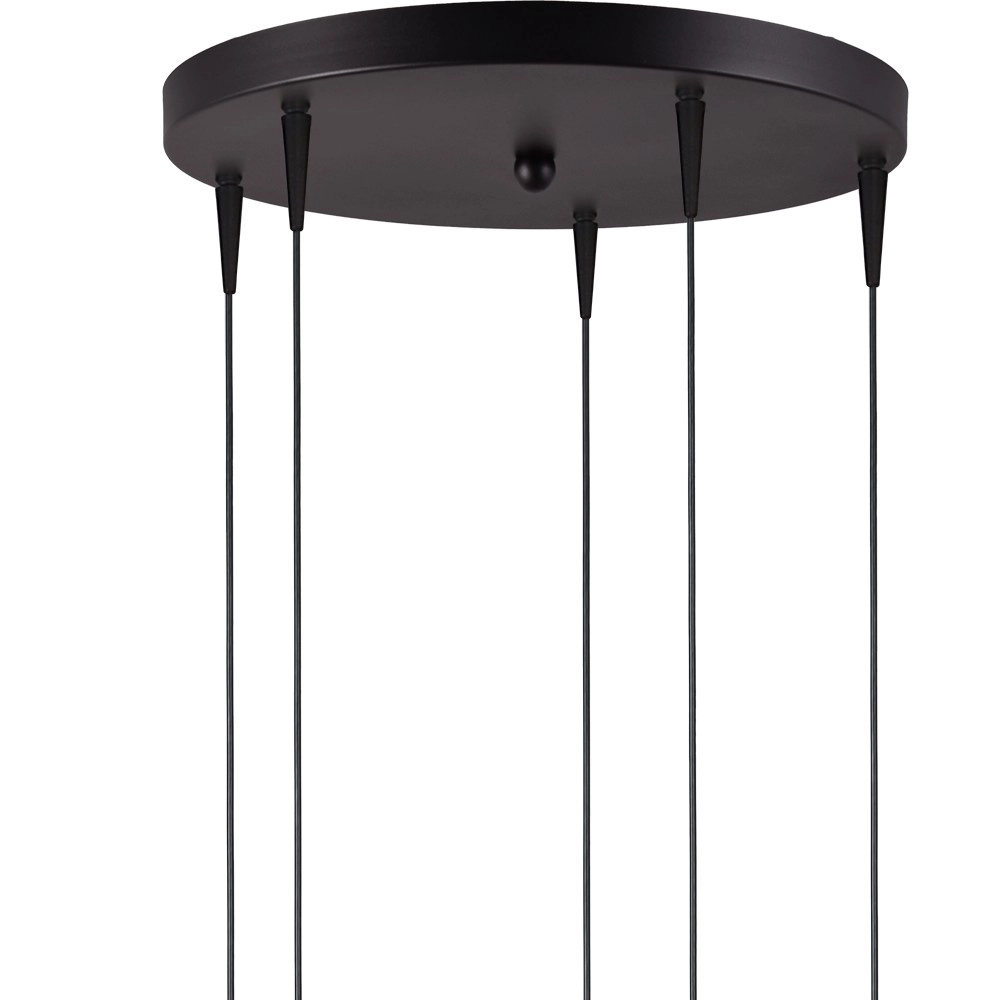 5-lichts hanglamp Talana zwart met nikkel Ø 35cm DTW Masterlight 8718121352282