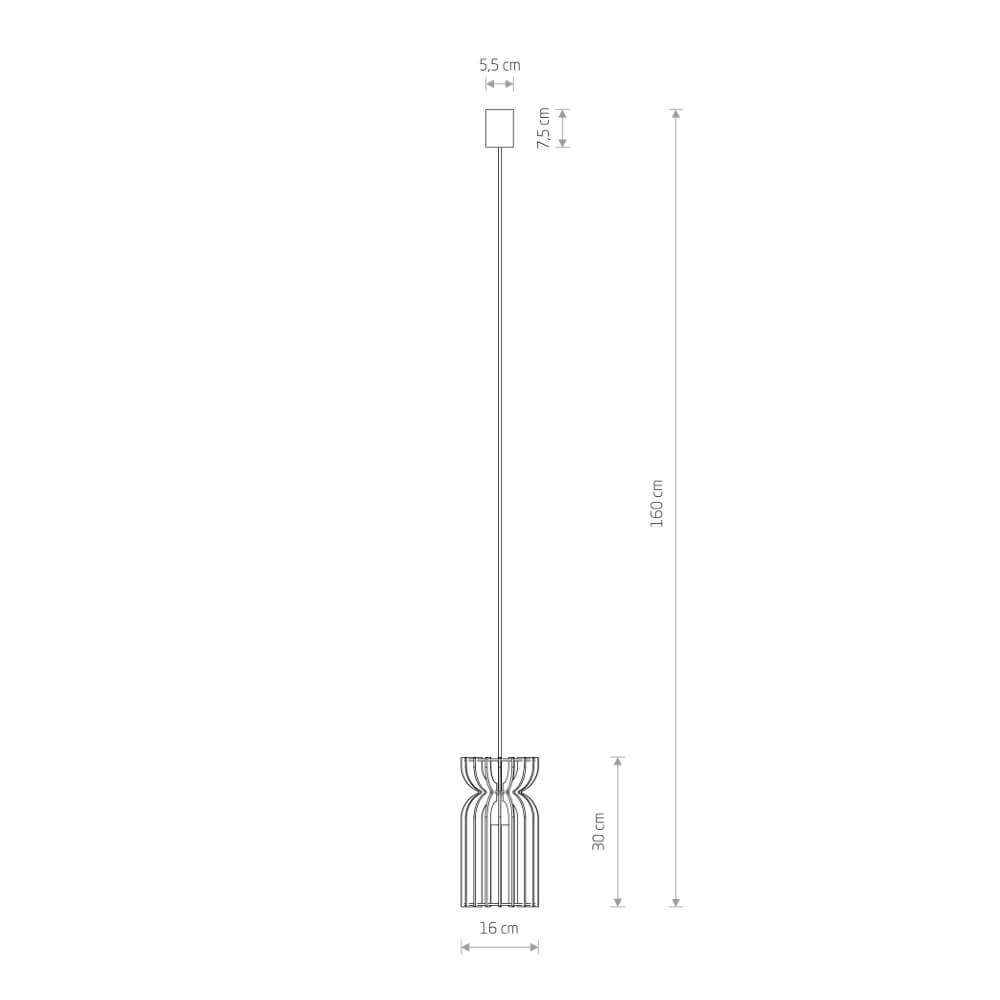 Houten hanglamp Kymi Ø 16cm - zwart Lyora 5903139105743