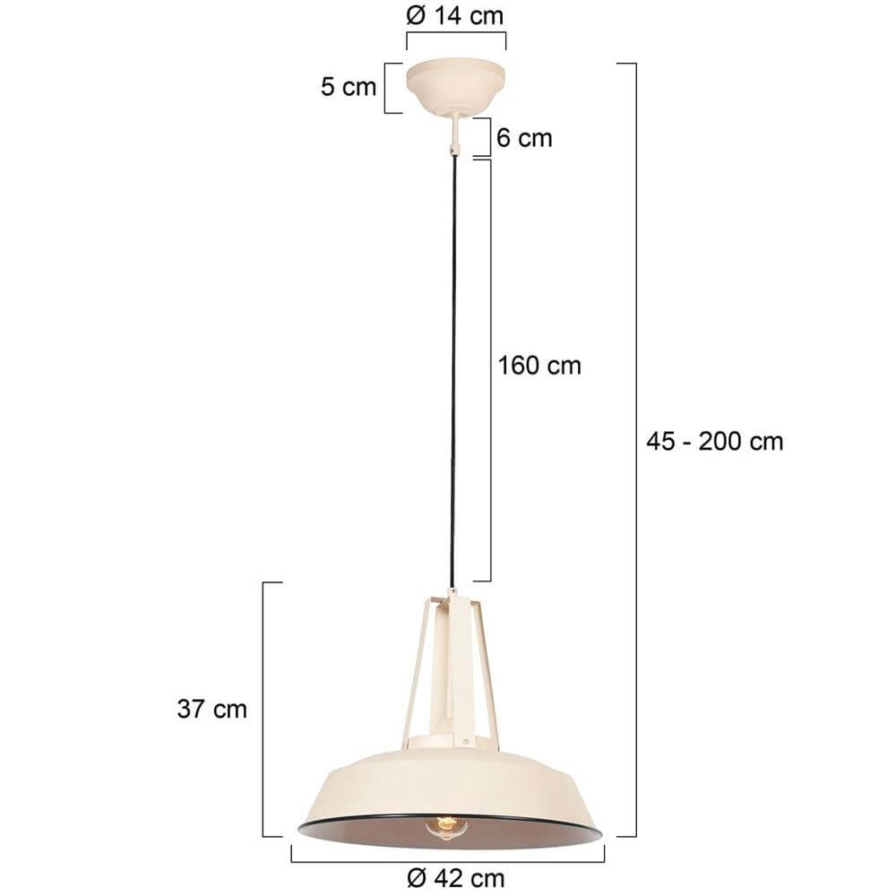 Hanglamp Eden crème Ø 42cm Steinhauer 8712746178708