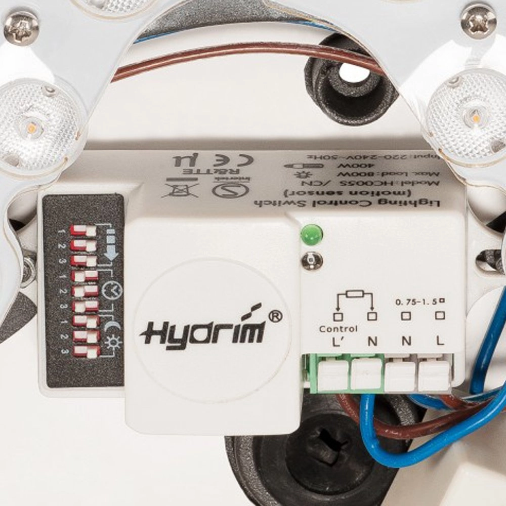 Ronde verandalamp Ainos met bewegingssensor wit SLV 4024163167208