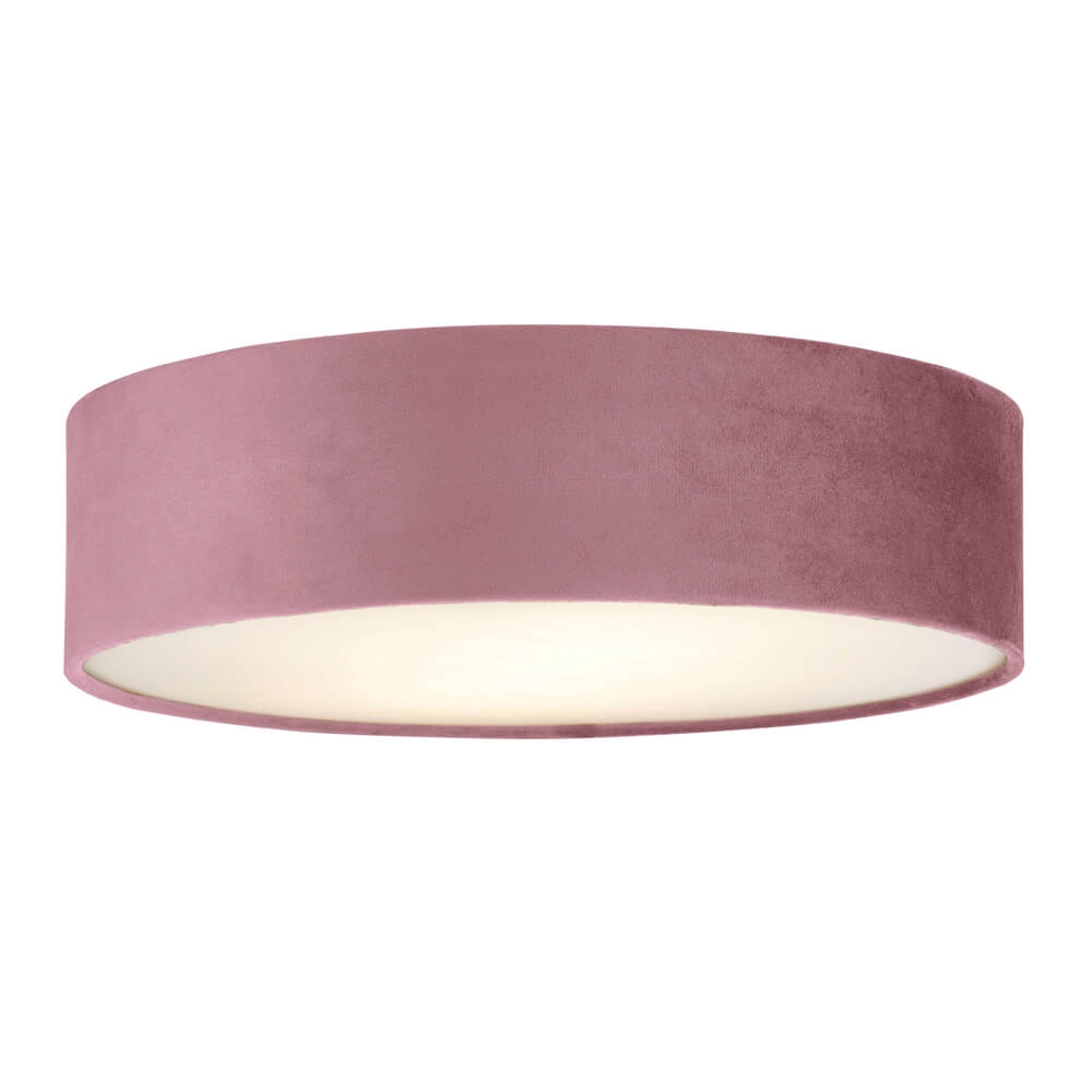 Plafondlamp Drum Pleat 38cm velvet roze Plafondlamp Drum Pleat 38cm velvet roze