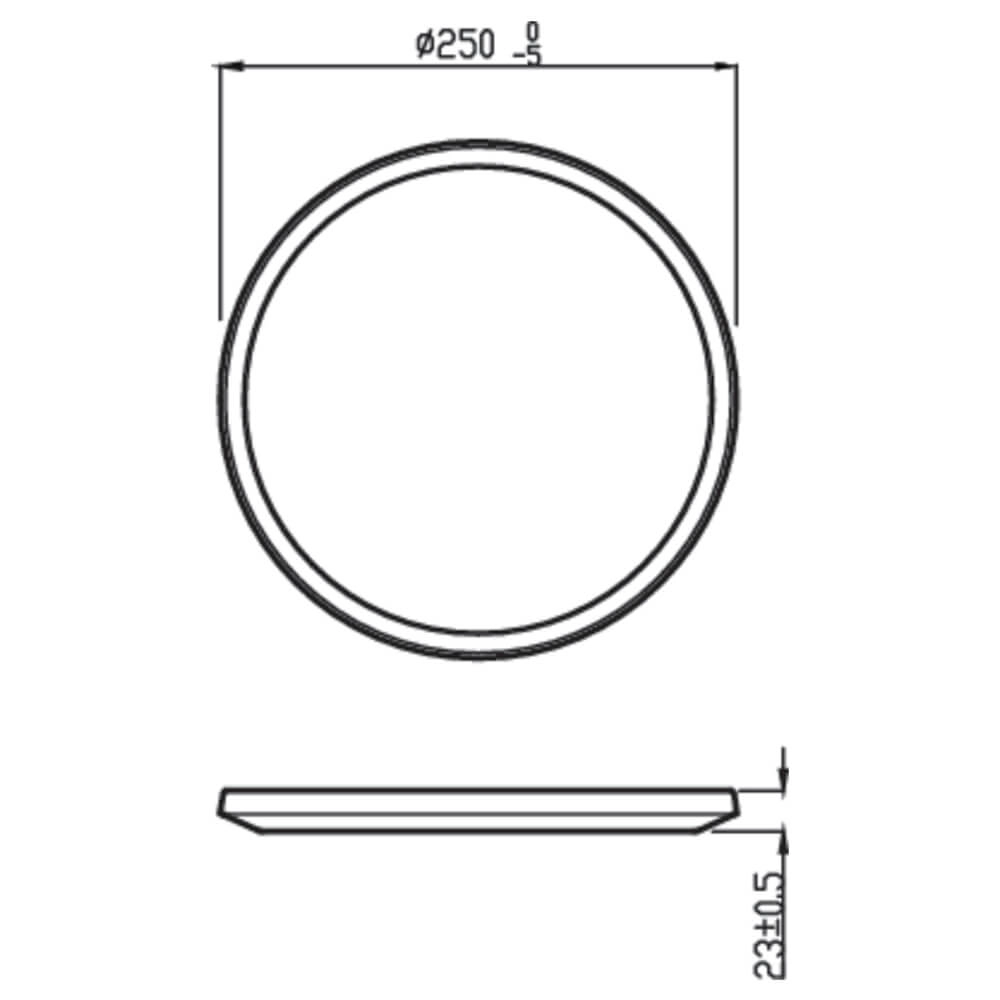 Witte plafonnière SuperSlim Ø 25cm Philips 8719514417953