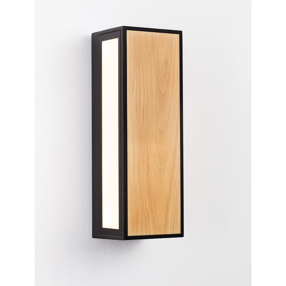 Wandlamp Astral antraciet met hout Lyora 5212017449948