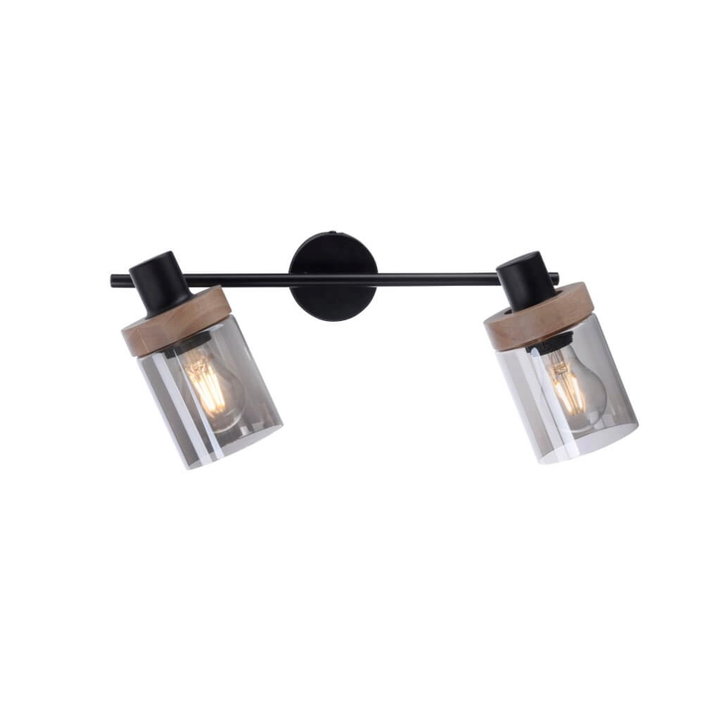 Plafondlamp Pasqual 2-lichts zwart Just Light 4043689986117