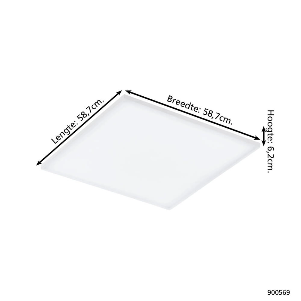 Witte plafonnière Trupiana 59 bij 59cm Eglo 9008606244713