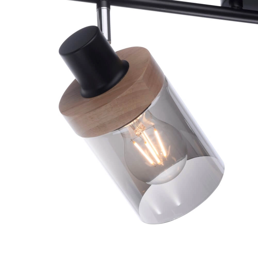Plafondlamp Pasqual 2-lichts zwart Just Light 4043689986117
