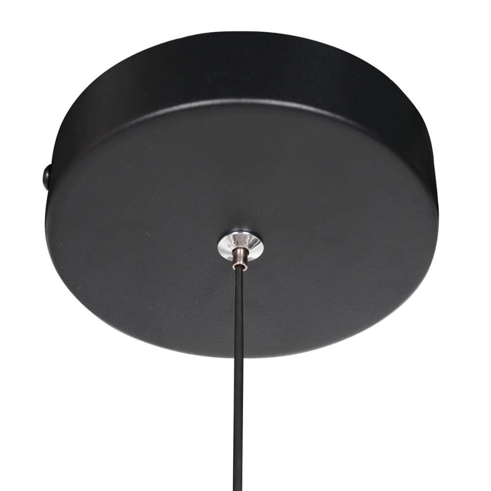 Hanglamp Geripu zwart met amber glas Steinhauer 8712746173772