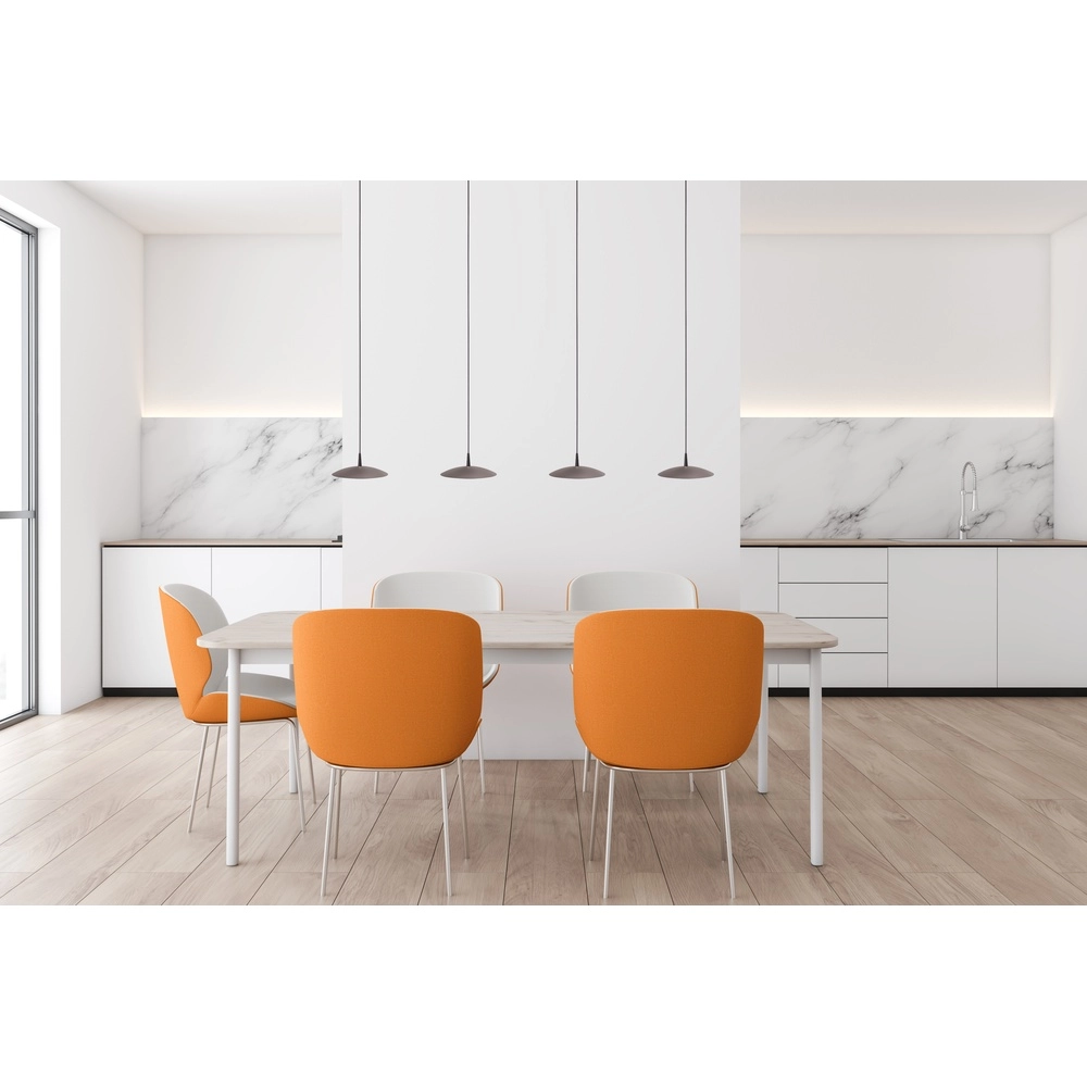 4-lichts hanglamp Scala 130cm zwart met nikkel Ø 20cm Masterlight 8718121334424