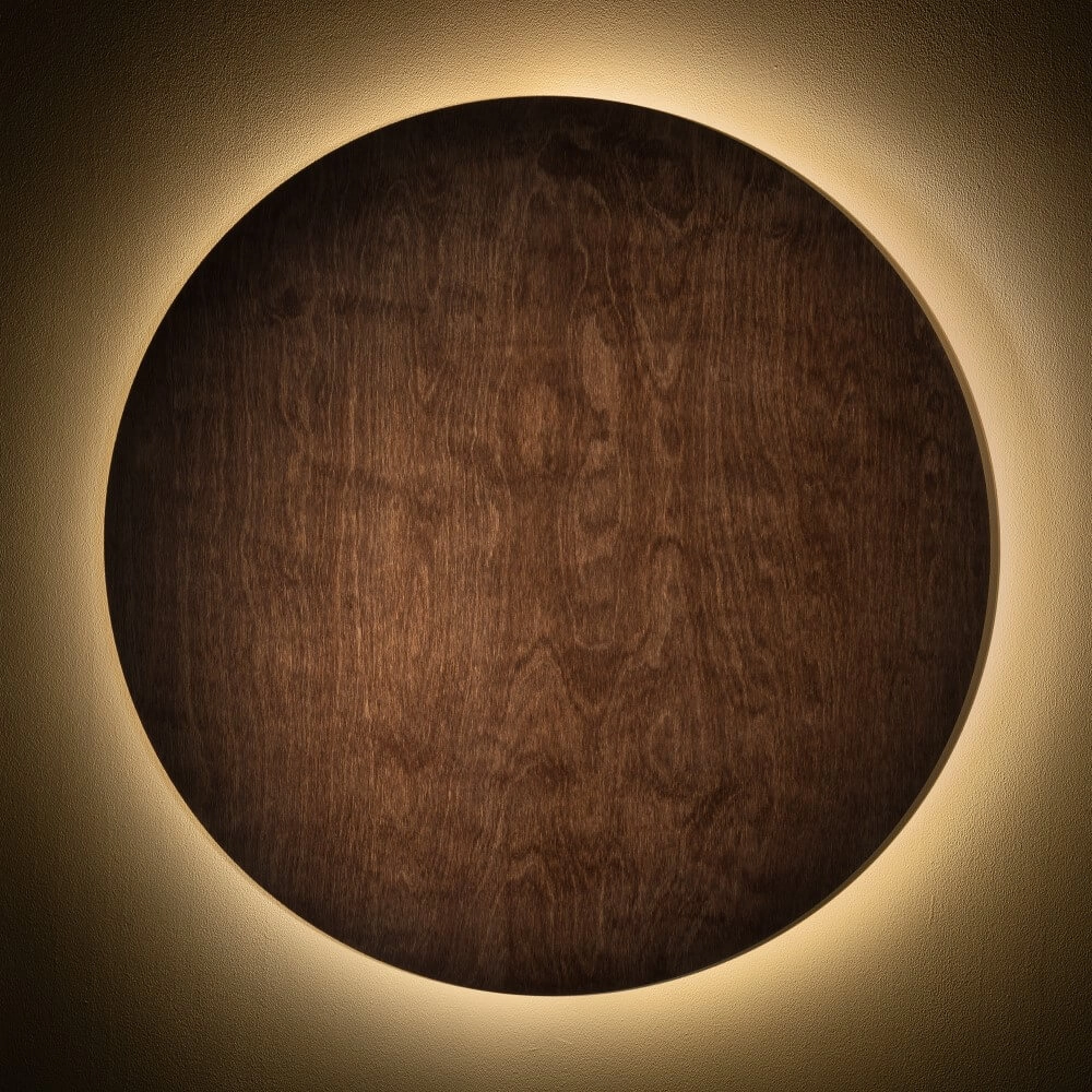 Wandlamp Ring Timber XL LED hout Lyora 5903139112925