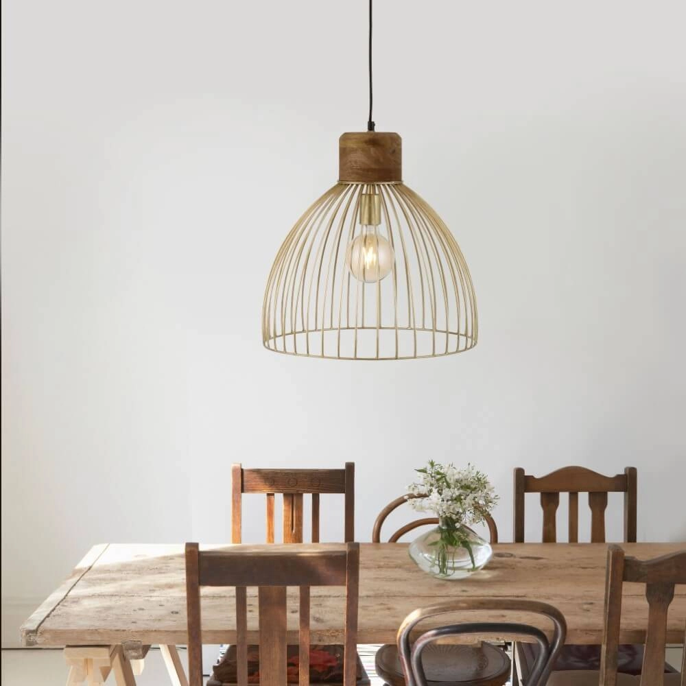 Hanglamp Alami bruin messing Just Light 4043689976125
