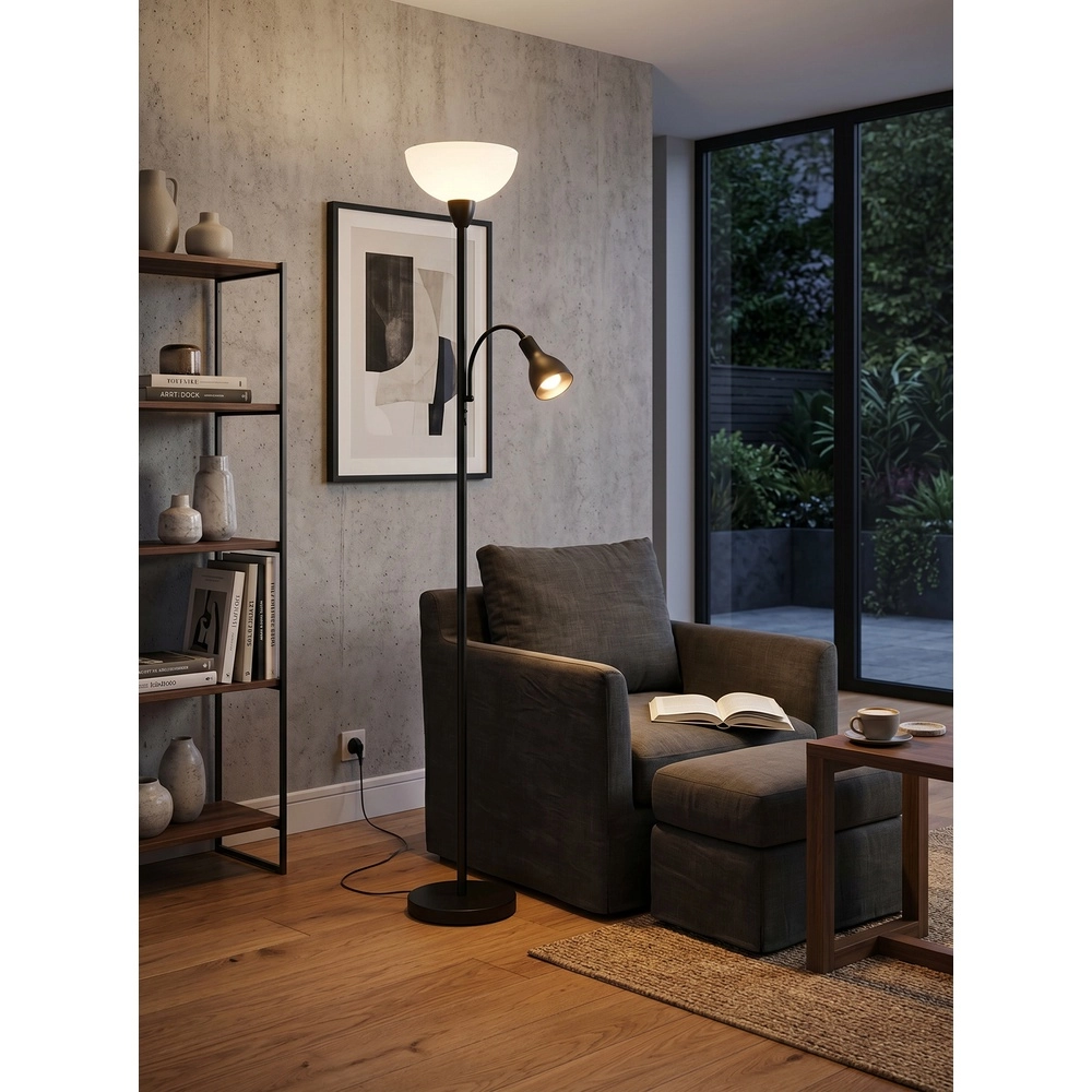 Vloerlamp Valegro zwart Trio 4017807716474