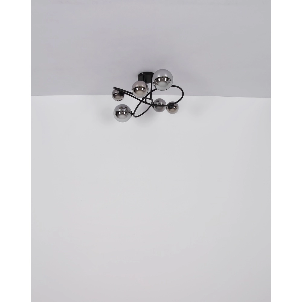 Zwarte plafondlamp Riha design Globo 9007371448807