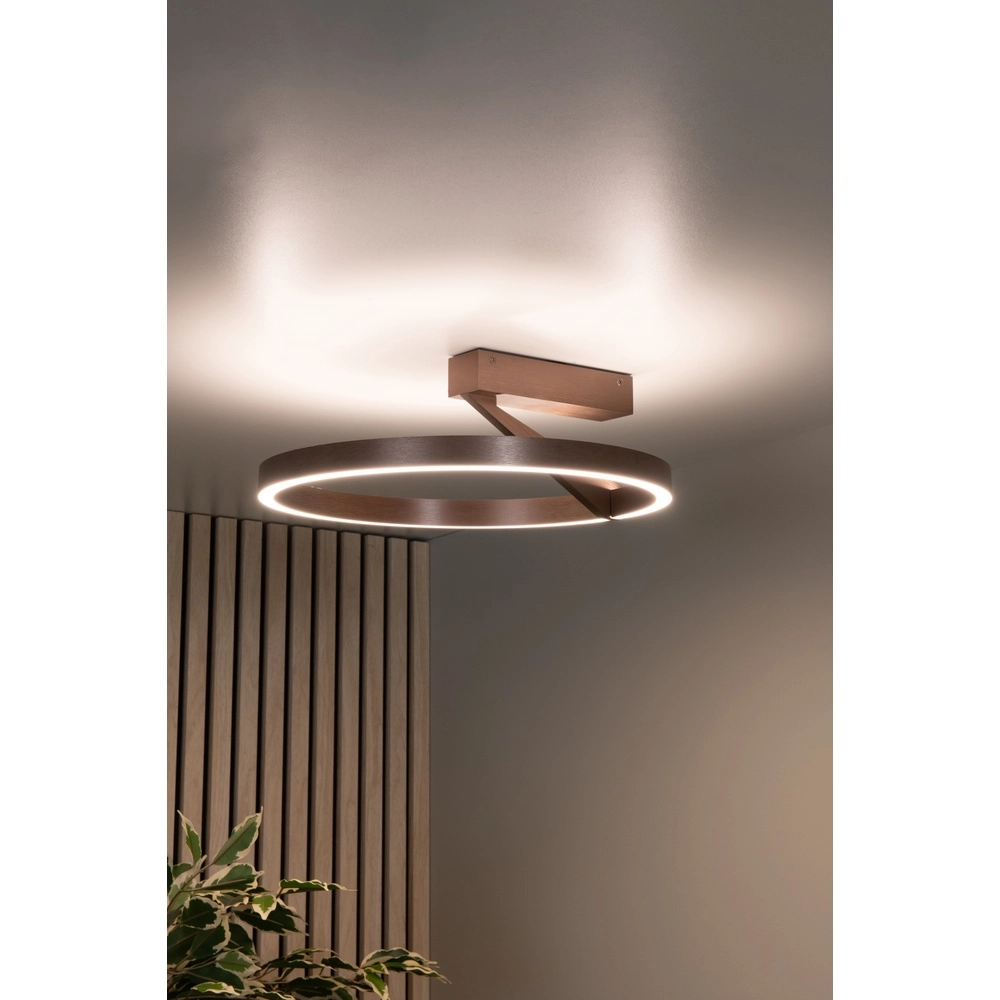 Design plafondlamp Applause Ø 40cm - koffie bruin - met afstandsbediening Premium by Lucide 5411212221797