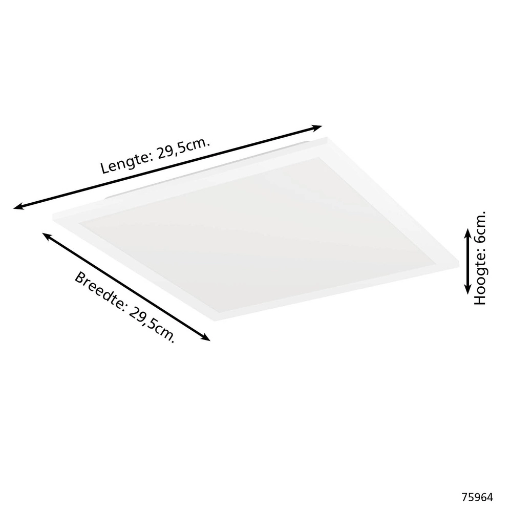 Strakke plafondlamp Bottazzo vierkant instelbaar Eglo 9002759759643